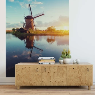 Fototapete Holländische Windmühle 