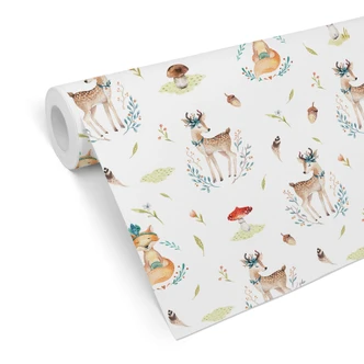 Patterned Wallpaper Kvilis – Forest Animals 