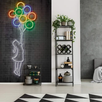 Fotobehang Mielu - Flying Balloons 