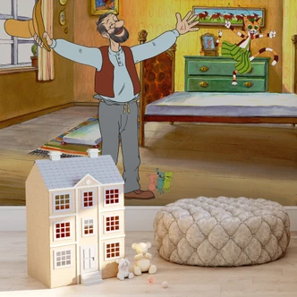 Fototapete Pettersson & Findus - Luftsprünge Fototapete Pettersson & Findus - Luftsprünge