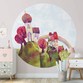 Fototapet - Rundt Blanz - The Village Church - vliesetapet/selvklæbende non-woven tapet 