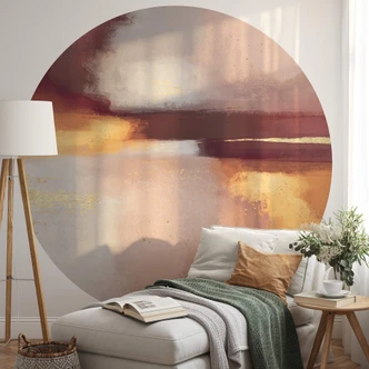 Behangcirkel Fredriksson - Burgundy Amber - vliesbehang/zelfklevend vliesbehang 