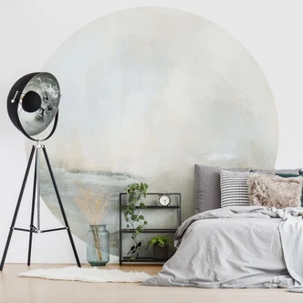 Golden Abstract - Hobday - Rund Fototapet - non-woven tapet/självhäftande non-woven tapet 