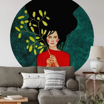 Fototapete Hülya - Existenz - Rund - Selbstklebend/Vlies 