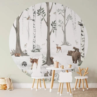 Behangcirkel Kikki Belle - Forest Beauties - vliesbehang/zelfklevend vliesbehang 