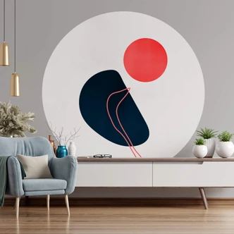 Fototapet - Rundt Kubistika - Abstraction - vliesetapet/selvklæbende non-woven tapet Fototapet - Rundt Kubistika - Abstraction - vliesetapet/selvklæbende non-woven tapet