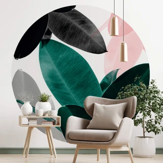 Fototapet - Rundt Sisi og Seb - Leaf Games - vliesetapet/selvklæbende non-woven tapet Fototapet - Rundt Sisi og Seb - Leaf Games - vliesetapet/selvklæbende non-woven tapet