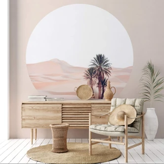 Fototapete Sisi & Seb - Traumhafte Wüste - Rund - Selbstklebend/Vlies 