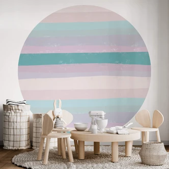 Fotomural redondo luminosidad colorida - uplusmestudio - Papel pintado autoadhesivo/no tejido 