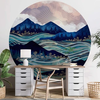 Fototapete SpaceFrog Designs - Meerestreiben - Rund - Selbstklebend/Vlies Fototapete SpaceFrog Designs - Meerestreiben - Rund - Selbstklebend/Vlies