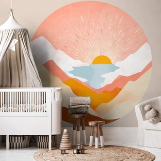 Fototapete SpaceFrog Designs - Sommertag - Rund - Selbstklebend/Vlies Fototapete SpaceFrog Designs - Sommertag - Rund - Selbstklebend/Vlies