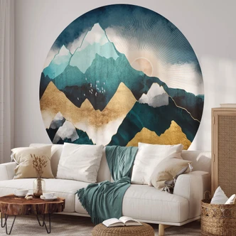 Fototapete SpaceFrog Designs - Tagesanbruch - Rund - Selbstklebend/Vlies Fototapete SpaceFrog Designs - Tagesanbruch - Rund - Selbstklebend/Vlies