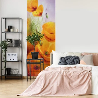 Fototapete Schmucker - Mohn im Feld - 96x260 cm 