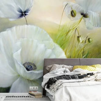 Fototapete Schmucker - Weißer Mohn 