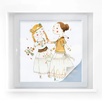 Sichtschutzfolie Loske - Hippie Mädchen 