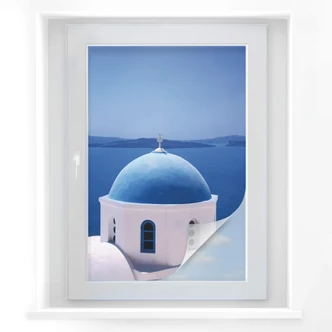 Pellicola adesiva per vetri - estate in Grecia 