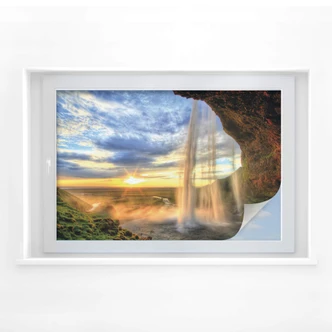 Pellicola adesiva per vetri - cascata di Seljalandsfoss 