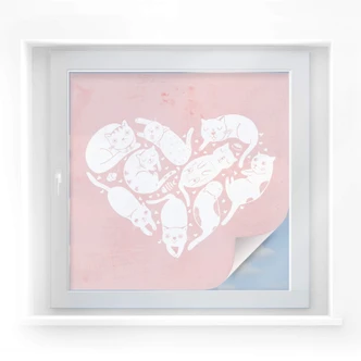 Sichtschutzfolie Loske - Cat Heart 