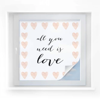 Sichtschutzfolie Confetti & Cream - All you need is love 