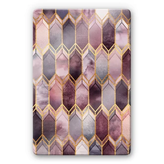 Glasbild Fredriksson - Glasmalerei - Rosé und Gold 