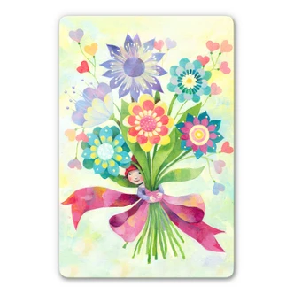 Glasbild Blanz - Blumenstrauß 