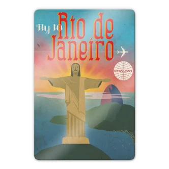 Glass Print PAN AM – Fly to Rio the Janeiro 