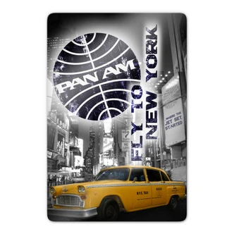 Glasbild Pan Am - New York Yellow Taxi Cab -  