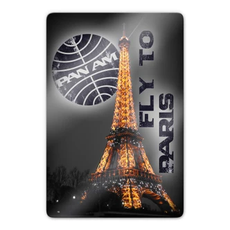 Glass Print Pan Am – Eiffel Tower at night 