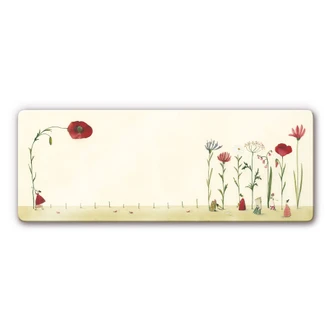 Glasbild Leffler - Blumensamen - Panorama 