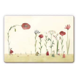 Glasschilderij Leffler - Eenzame Bloem 