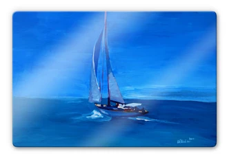 Glasbild Bleichner - Sailing into the Blue Glasbild Bleichner - Sailing into the Blue