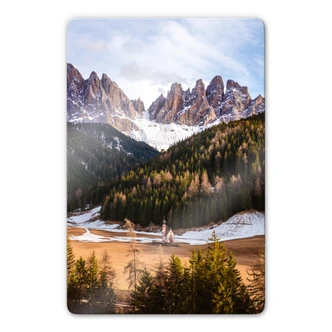 Glasbild  Colombo - Die kleine Kirche in den Bergen 