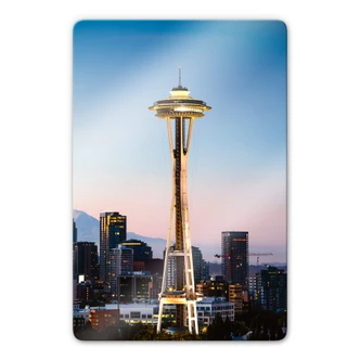Glasschilderij Colombo - Space Needle in Seattle Glasschilderij Colombo - Space Needle in Seattle