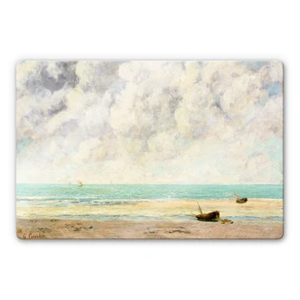 Glasbild Courbet - Die ruhige See 