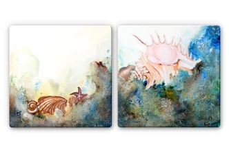 Sticker mural - Fedrau - Coquillage (2 parties) 
