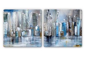 Sticker mural - Fedrau - Skyline (2 parties) 
