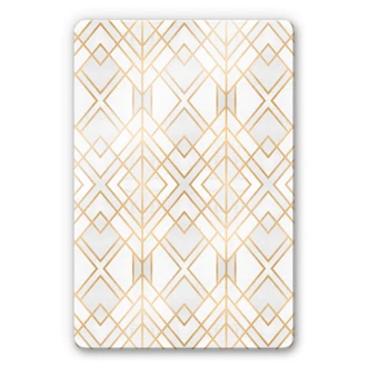 Glasbild Fredriksson - Goldene Geometrie 