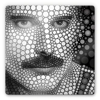 Glasbild Ben Heine - Circlism: Freddy Mercury 