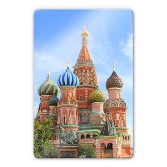 Saint Basil\'s Cathedral in Moscow Glass art 