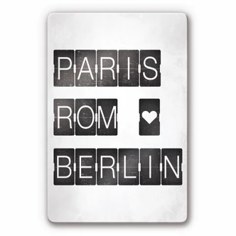 Glasbild Paris-Rom-Berlin Glasbild Paris-Rom-Berlin