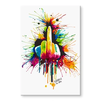 Tableau en verre - Buttafly - Fuck the System 