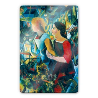Glass Print Macke - Two Girls 
