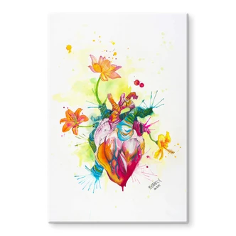 Glasbild Buttafly - Nature Beating Heart 
