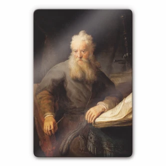 Tableau en verre - Rembrandt - Autoportrait en âpotre Paul Tableau en verre - Rembrandt - Autoportrait en âpotre Paul