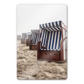 Beach chair on Norderney Glass art 