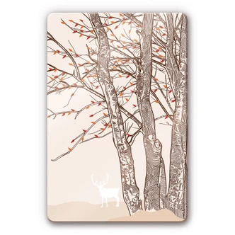 Glasschilderijen Hert in het Bos 