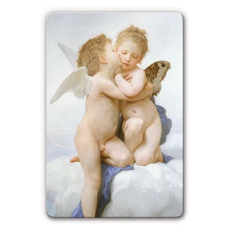 Bouguereau - The first kiss Glass art 