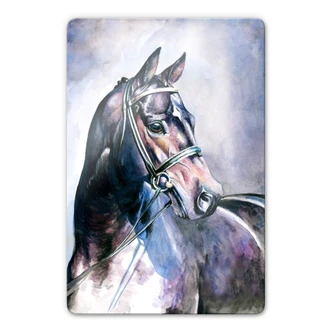Glasschilderijen Paardenaquarel 