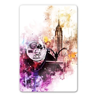 Glasbild Hugonnard - Watercolour New York View 