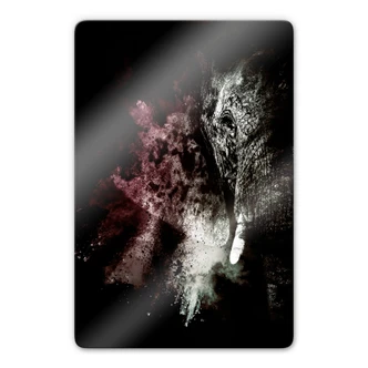 Glasbild Hugonnard - Wild Explosion: Elefant 02 